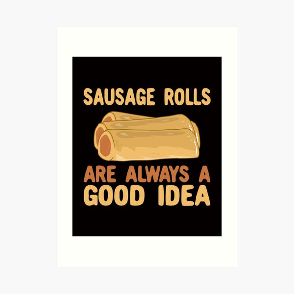 A5 A3 Sausage Roll Art Print Illustration