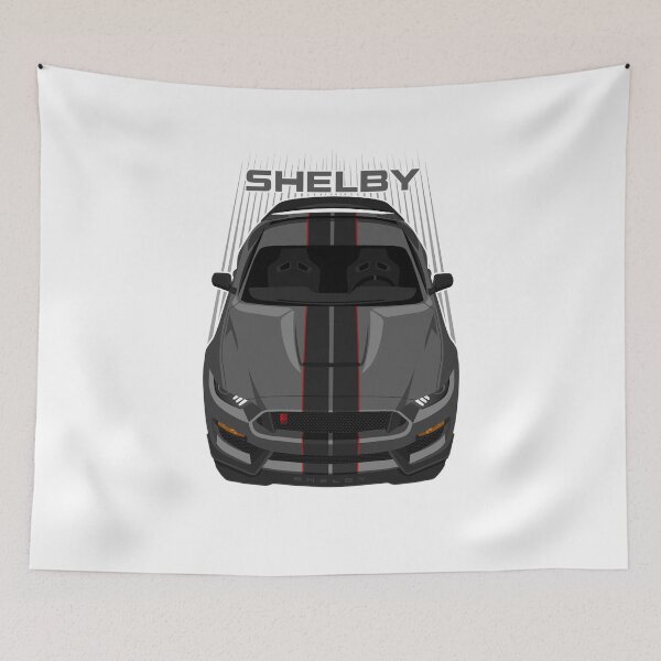 Item preview, Ford Mustang Shelby GT350R 2015 - 2020 - Magnetic Grey - Black Stripes designed and sold by V8social.