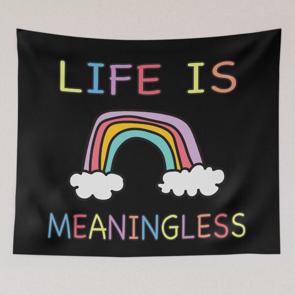 Aperçu de l'œuvre La vie est insignifiante Pretty Nihilism Nihilist Rainbow créée et vendue par cattiktoks1718.