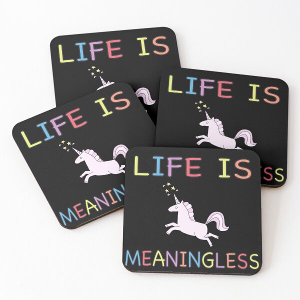 Item preview, Life Is Meaningless Pretty Nihilism Nihilist Unicorn designed and sold by cattiktoks1718.