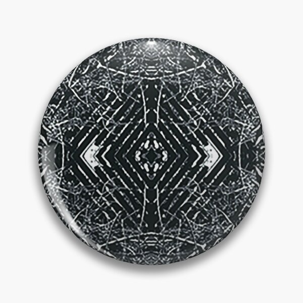 Aperçu de l'œuvre  Ornement Fête de la nature ethnique et ésotérique - forme abstraite noir blanc R1 créée et vendue par StudioViArt.