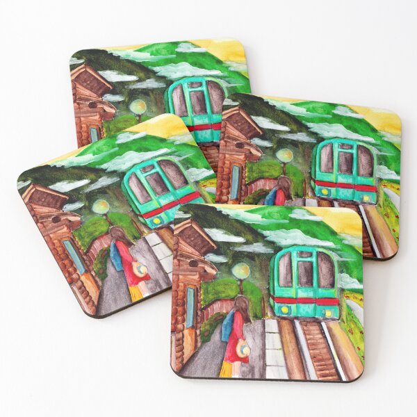 Item preview, Watercolor - waiting for the train designed and sold by Karolien Kenis.
