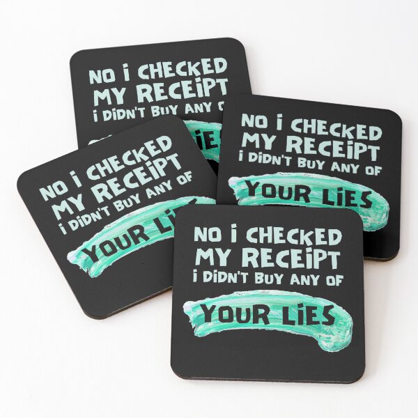 Item preview, No I Checked My Receipt designed and sold by Joy Poddar.