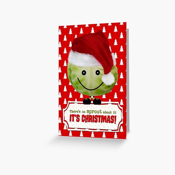 Funny Christmas Card - The Happy Christmas Sprout Greeting Card