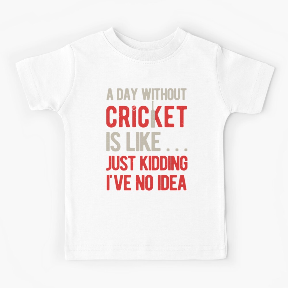 "Cricket Funny" Kids TShirt by artworkbyrihen Redbubble