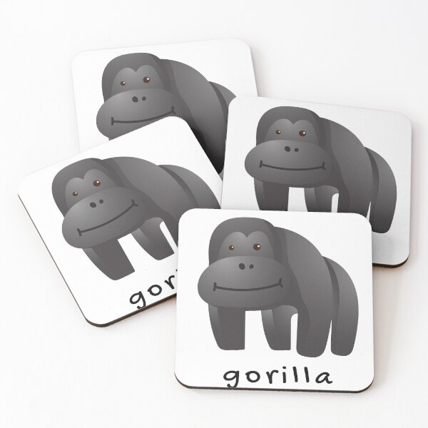 Item preview, Funny, cute, gorilla, cartoon, illustration, handwritten, cursive text. designed and sold by JellyBeenzz.