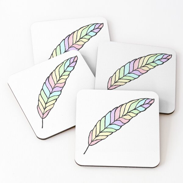 Item preview, Pastel Rainbow Feather Design designed and sold by Bemi7.