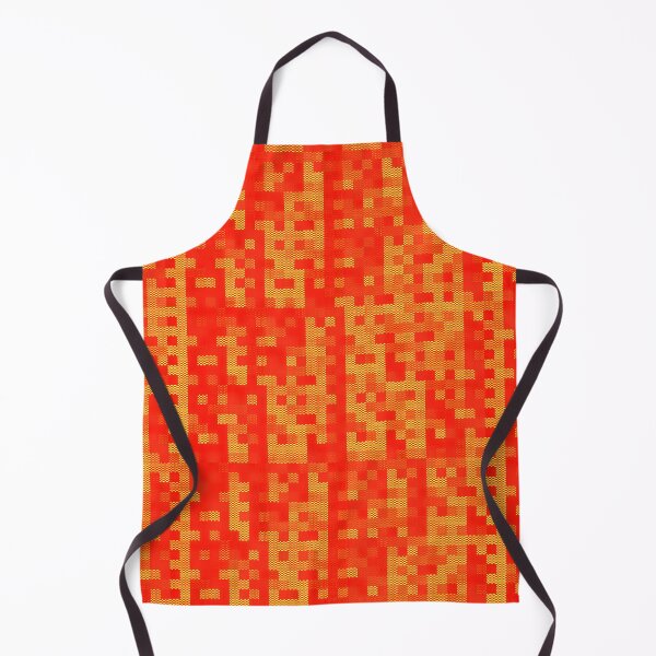 Item preview, Unique Retro Pixel Red Orange Lave Magma Designs Camouflage Repeating Classic Vintage Patterns designed and sold by TeachUrb.
