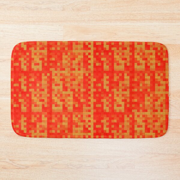 Item preview, Unique Retro Pixel Red Orange Lave Magma Designs Camouflage Repeating Classic Vintage Patterns designed and sold by TeachUrb.