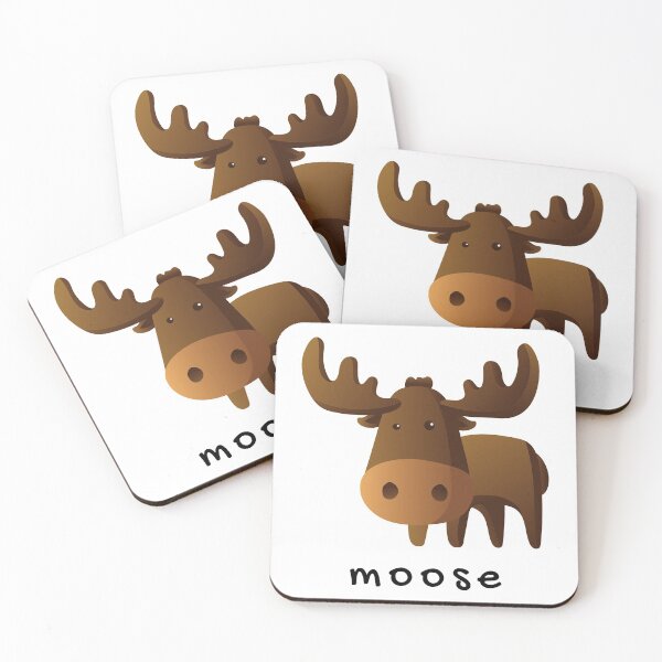 Item preview, Funny, cute, moose, cartoon, illustration, handwritten, cursive text. designed and sold by JellyBeenzz.