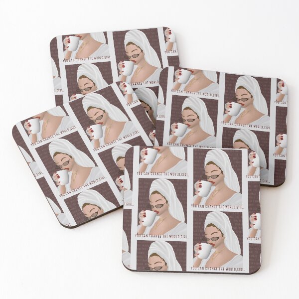 Item preview, You can change the world, girl - women's rights, emancipation, feminism, design designed and sold by Chutneys.