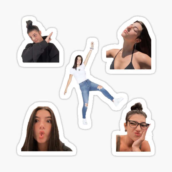 Charli Damelio Collage Cadeau Parfait Sticker