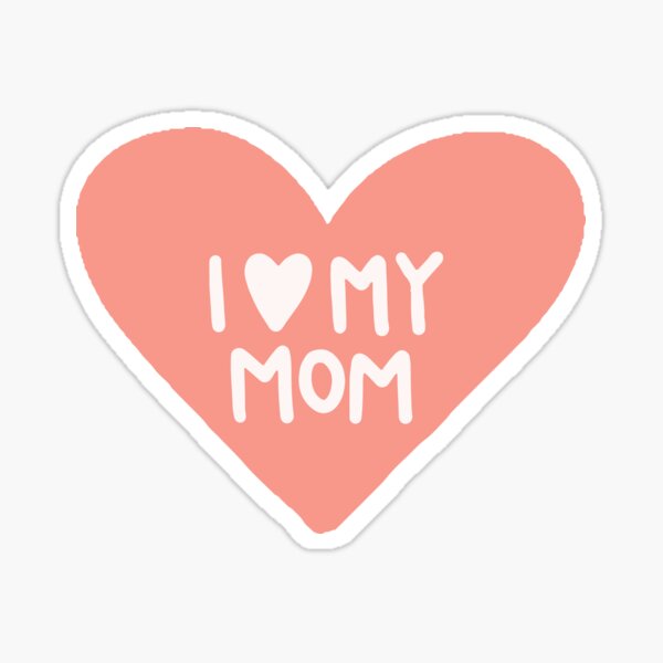 Ich Liebe Meine Mutter Mutter Mutter Muttertag Herz Familie Mama Kreis Kursive Handschrift Sticker Von Linesdrawings Redbubble