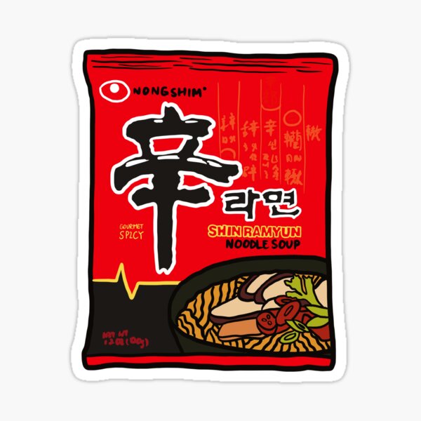 Vista previa del artículo con la obra «SHIN RAMEN COREANO», diseñado y vendido por HUNGRY ALCOHOLIC COUPLE.