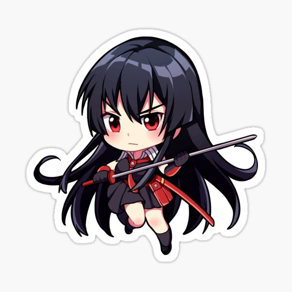  Akame Ga Kill Akame Mine Lubbock Characters Sticker for Phone,  Laptop, Skateboard, Car : Electronics