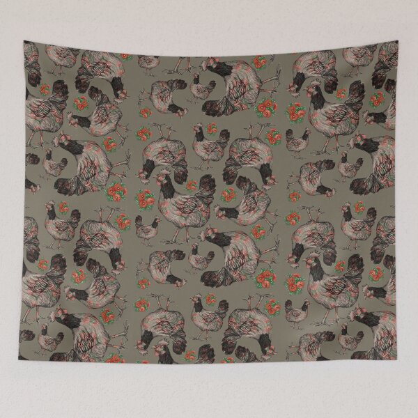 Item preview, Chicken and Vygies Pattern designed and sold by Cherie Roe Dirksen.