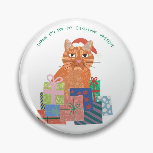 Aperçu de l'œuvre Merci pour mon chat cadeau de Noël créée et vendue par PeachCatDesigns.