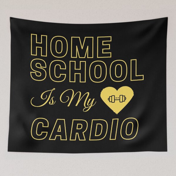 Item preview, Home School Is My Cardio In Yellow designed and sold by Indra Agrawal.