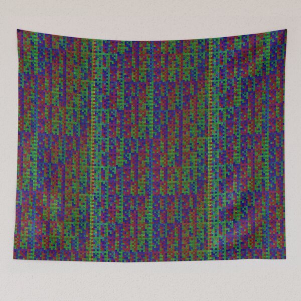 Item preview, Unique Retro Pixel Red Green Blue Multicolored Rainbow Computer Glitch Graffiti Art Designs Camouflage Repeating Classic Vintage Patterns designed and sold by TeachUrb.