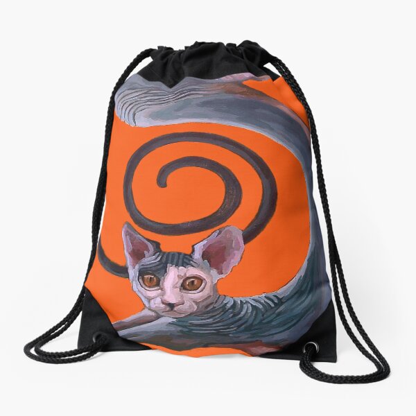 Sphynx Spanked Drawstring Bag