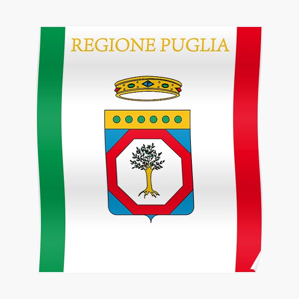 Bandiera Puglia Flag Puglia Poster