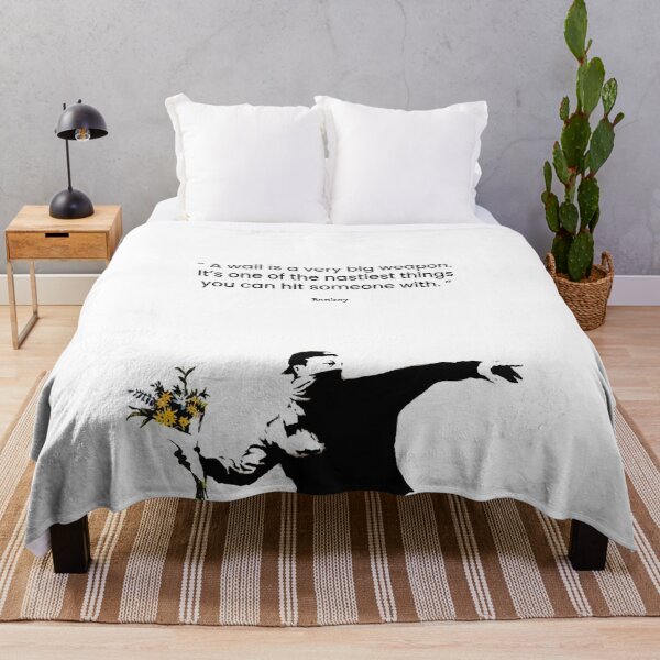 Item preview, Quote - Banksy “ A wall is a very big weapon. It’s one of the nastiest things you can hit someone with. ” designed and sold by TinyAF.