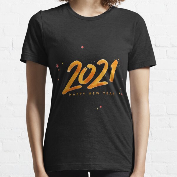 Item preview, New Year 2021 Happy New Year Bright golden colors with stars designed and sold by alam1212.