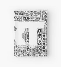 Kunst-Wort-Wolke im negativen Raum Notizbuch