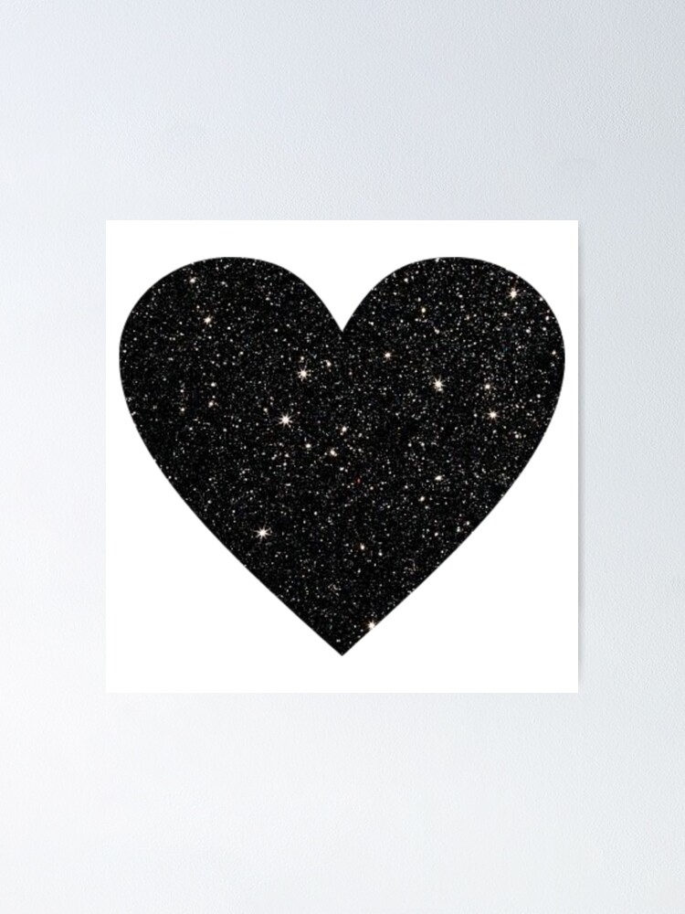Black glitter heart Black glitter heart