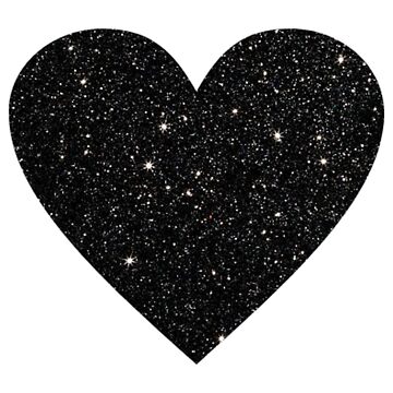 Black glitter heart | Poster