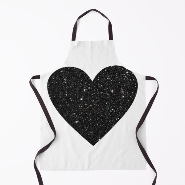 Item preview, Black glitter heart designed and sold by Cosmic Detour .