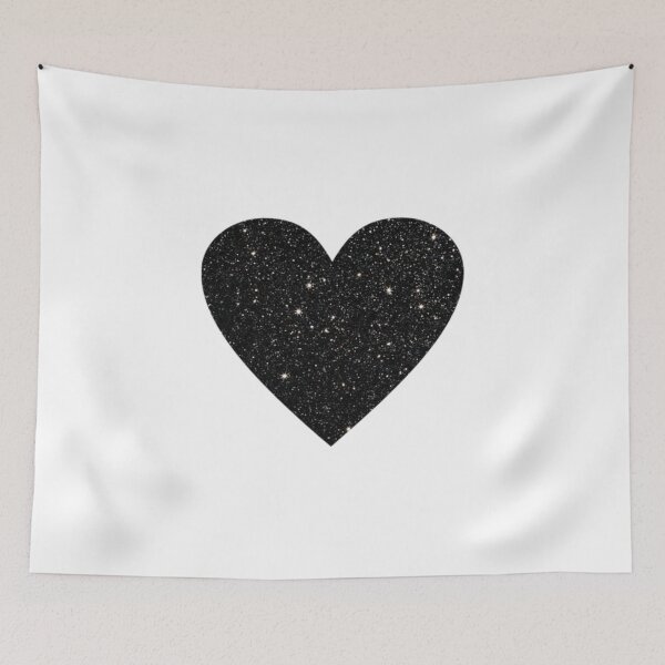 Item preview, Black glitter heart  designed and sold by Cosmic Detour .