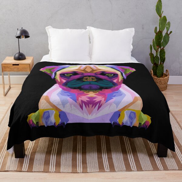 Item preview, Colorful Art Paint Pug dog designed and sold by Ni Faycal.