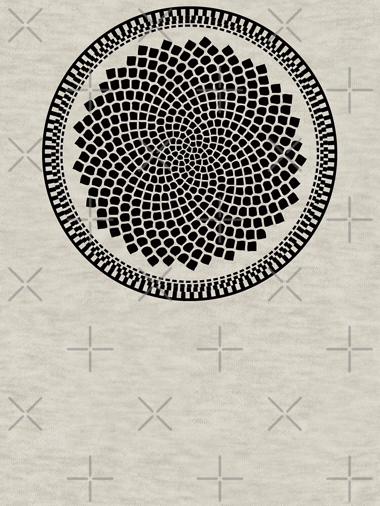 Thumbnail 7 of 7, Classic T-Shirt, Sunflower Fibonacci Fractal Spiral designed and sold by thedrumstick.