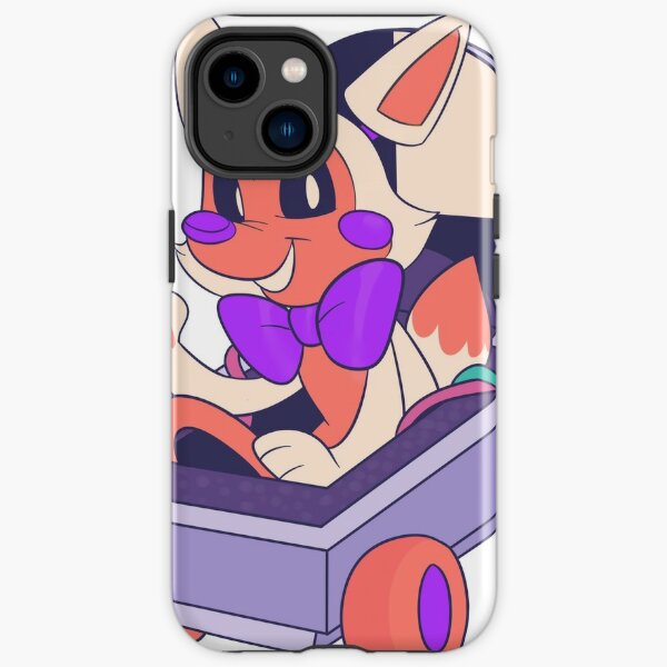 Lolbit caso de telefone para iphone 14 pro max 13 12 mini 11 xr 7 8 plus  capa de pele de fibra lolbit fnaf cinco noites na irmã