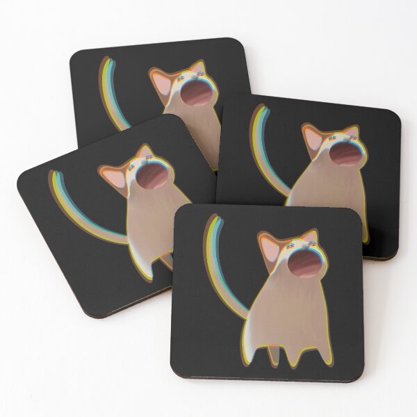 Item preview, Cute Popping Cat Meme Glitch designed and sold by TheRainbowRoom.