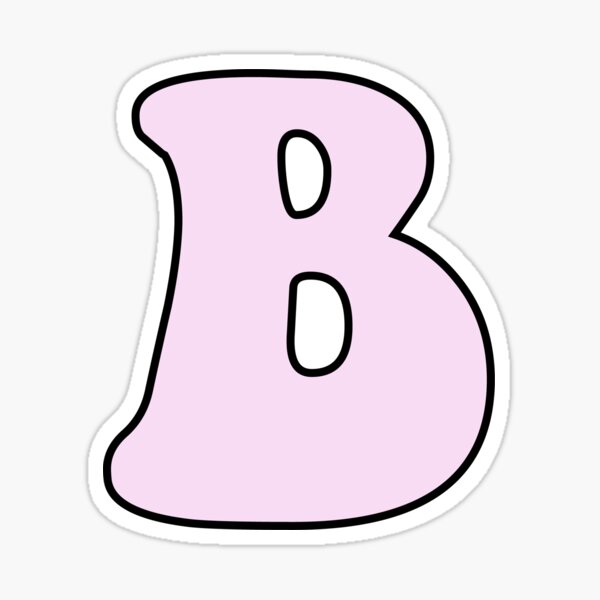 "Letter B - Pastel Pink" Sticker For Sale By Meganb1220 | Redbubble