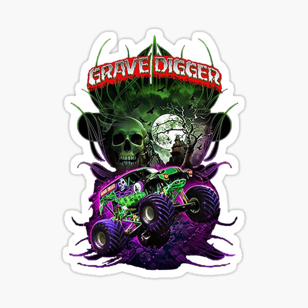 Grave Digger Monster Truck Stickers Redbubble