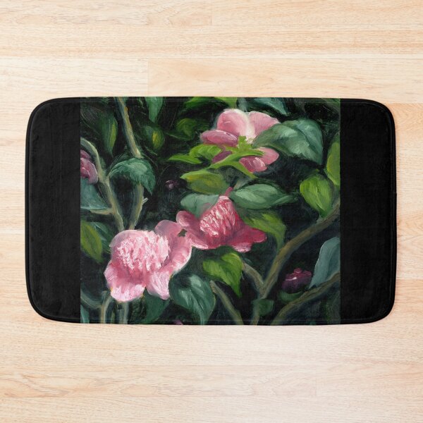 Item preview, Japanese Camellia Floral Impressionist Oil designed and sold by Andrew Gaia.