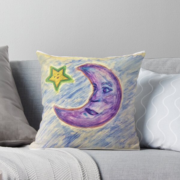 Aperçu de l'œuvre Lune paisible et étoile heureuse créée et vendue par NotWorkingPhD.