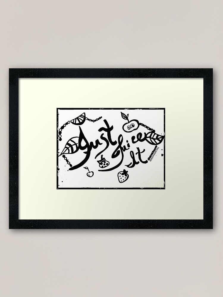 Alternate view of Rachel Doodle Art - Just Juice It Framed Art Print