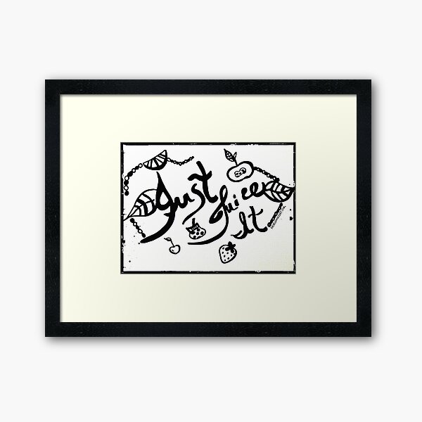 Rachel Doodle Art - Just Juice It Framed Art Print