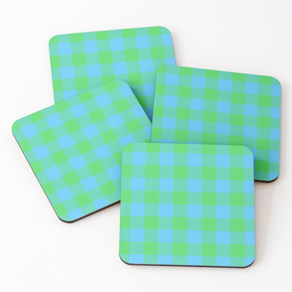 Item preview, Green and light blue checkered pattern designed and sold by acidmit.