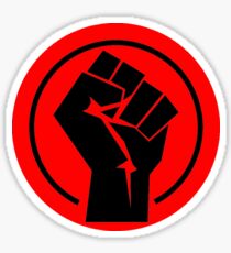RED Black socialist fist Sticker