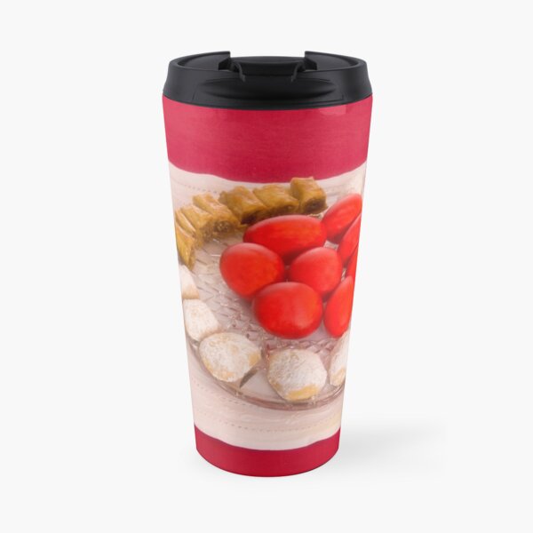 Happy Greek Easter With Easter Food Travel Mug