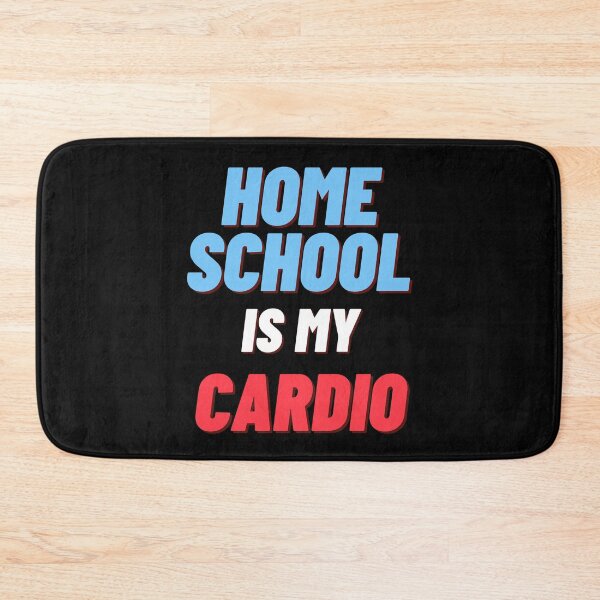 Item preview, Home School Is My Cardio In Blue and Red designed and sold by Indra Agrawal.