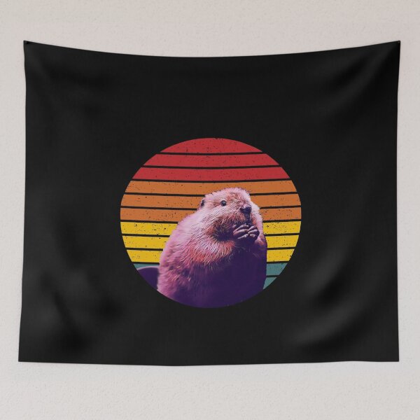 Item preview, Beave, beaver baby furry love, rescue beaver, beaver with toilet plunger, vintage sunset designed and sold by The Snarky  Psychologist.