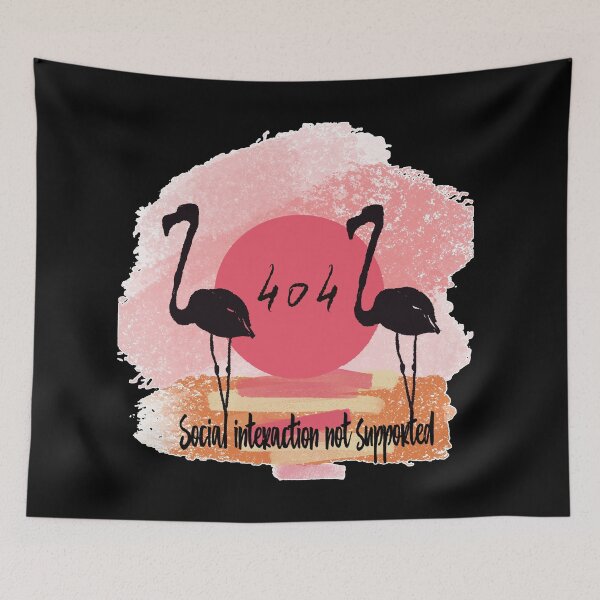 Item preview, Social interaction not supported. Flamingo error 404 designed and sold by orangerinka.