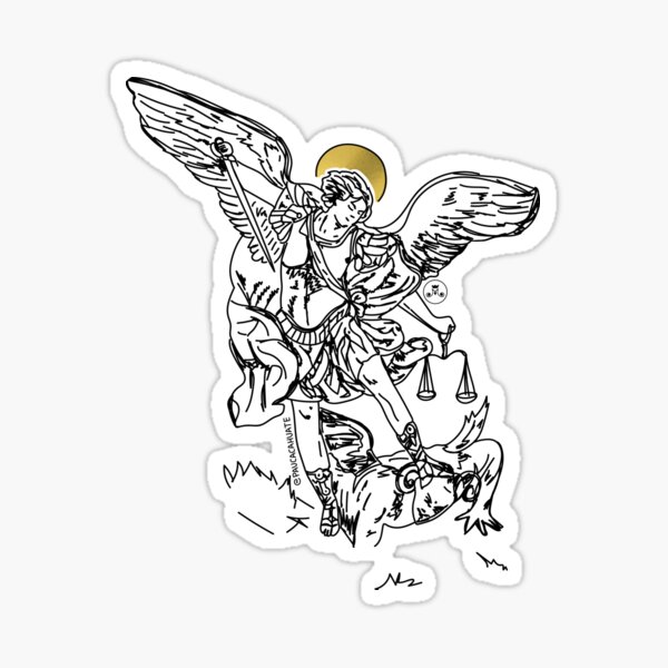 san miguel arcangel Sticker for Sale by 7ARCHANGELS