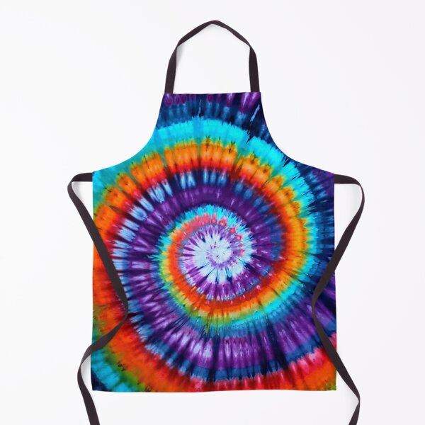 Classic Rainbow Spiral Tie Dye Apron